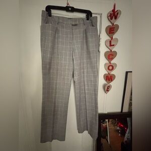 Tommy Hilfiger Gray Plaid Dress Pants Sz 10